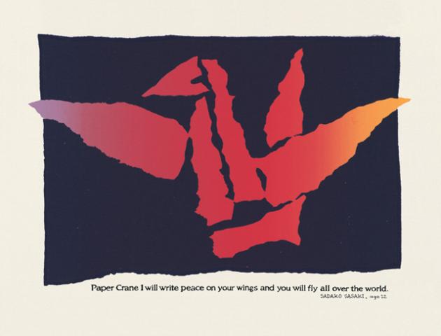 Holiday Postcard - Peace Crane