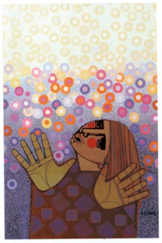 Holiday Postcard - When Snowflakes Change to Blossoms