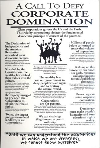 Postcard - Defy Corporate Domination