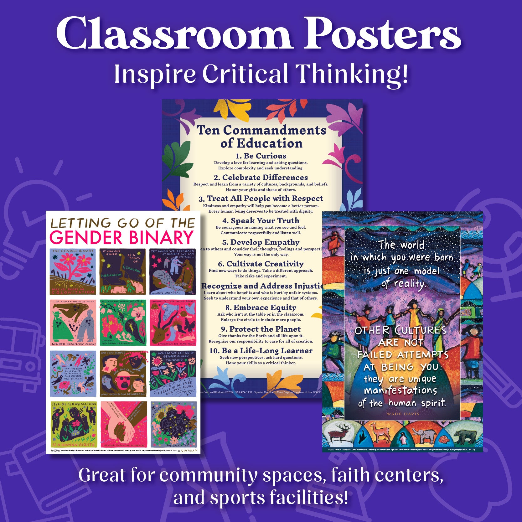 Classroom Posters for Critical Thinking Syracuse Cultural Workers