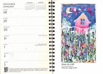 1998 Women Artists Datebook - Dates align with 2026