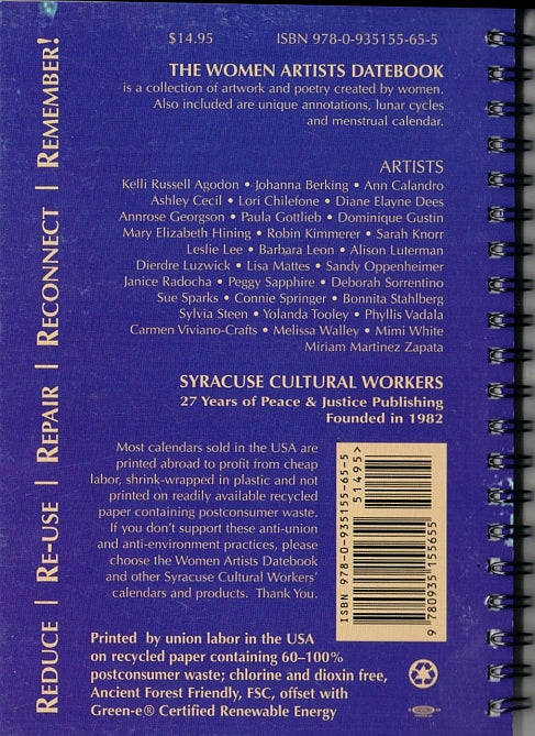 2009 Women Artists Datebook - Dates align with 2026