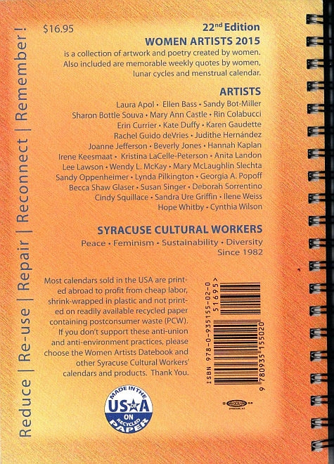 2015 Women Artists Datebook - Dates align with 2026