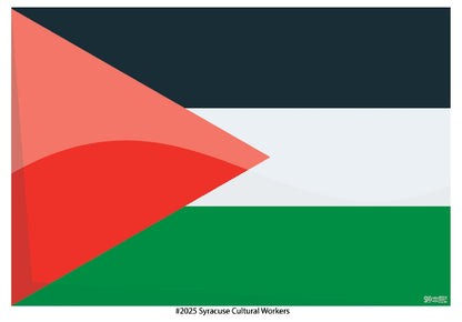 Palestinian Flag Decal - clear vinyl