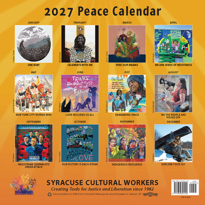 2027 Peace Calendar