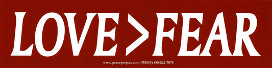Sticker - Love > Fear