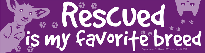 Sticker - Rescued is my favorite breed