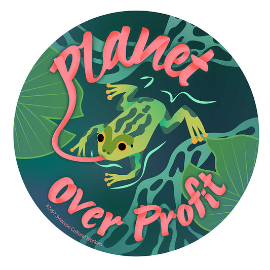 Small Sticker - Planet Over Profit