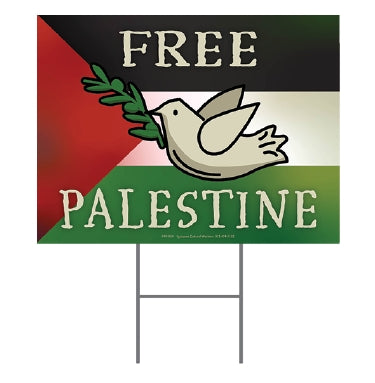 Palestinian Warning Sign Yard Sign - Free Palestine – Syracuse Cultural Workers