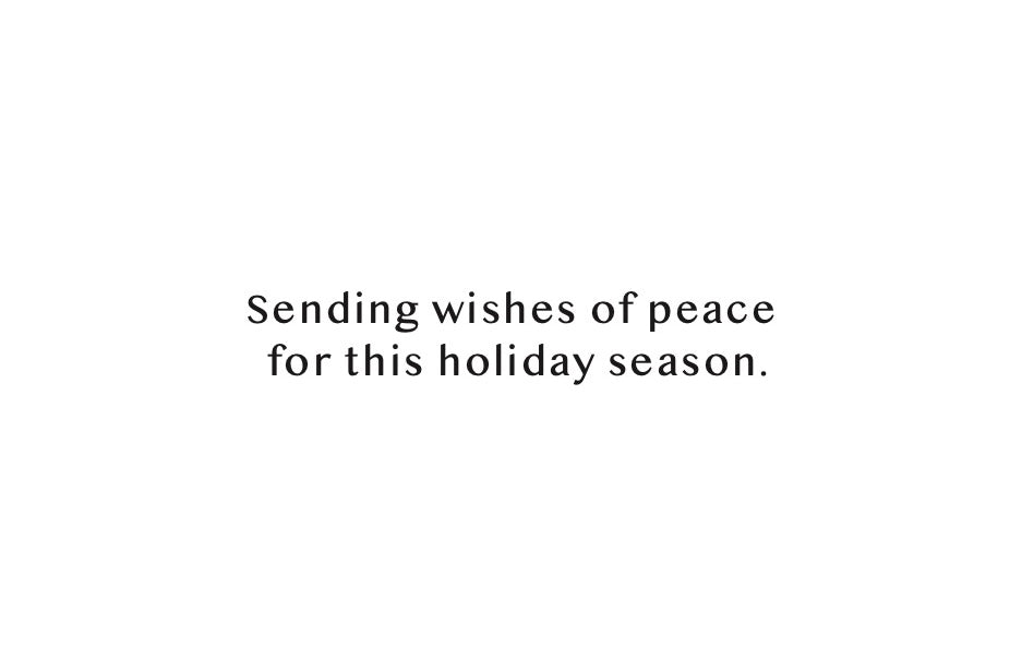 Holiday Card - Peace, Love, Light
