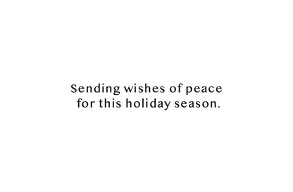 Holiday Card - Peace, Love, Light