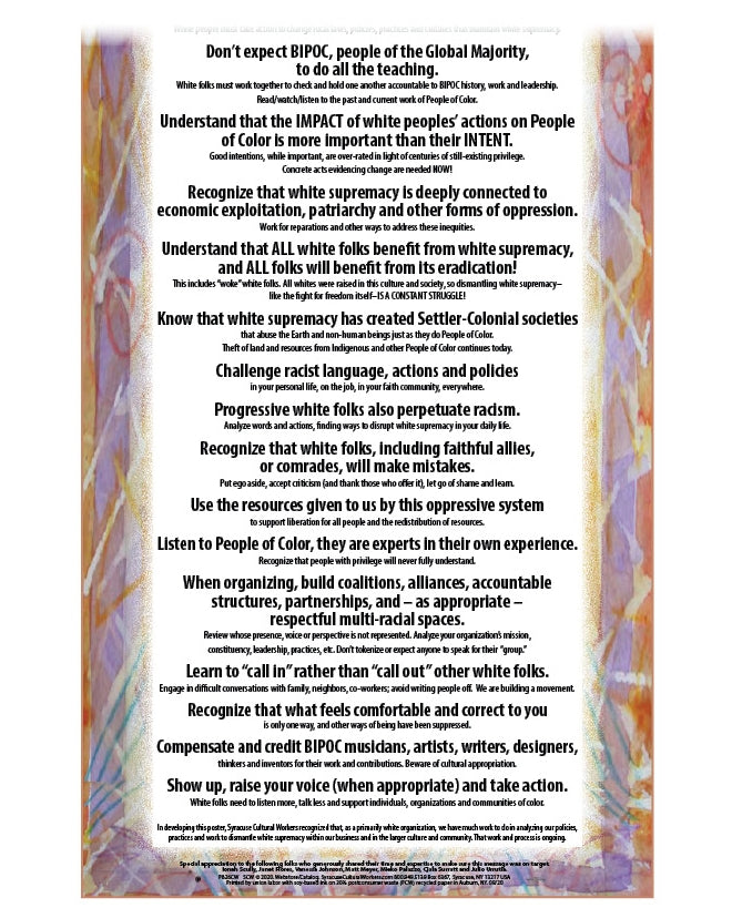 Poster - Dismantle White Supremacy