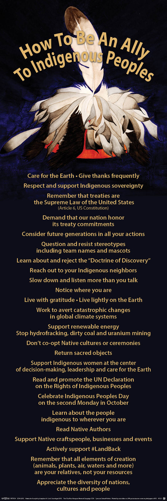 Poster - How To Be An Ally To Indigenous Peoples