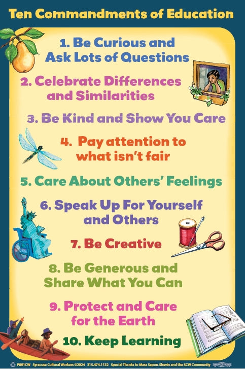 Ten Commandments of Education (Elementary Age) Poster