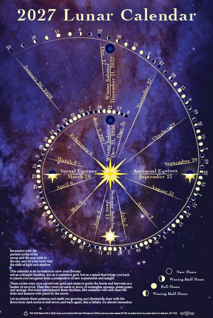 2027 Lunar Calendar Poster
