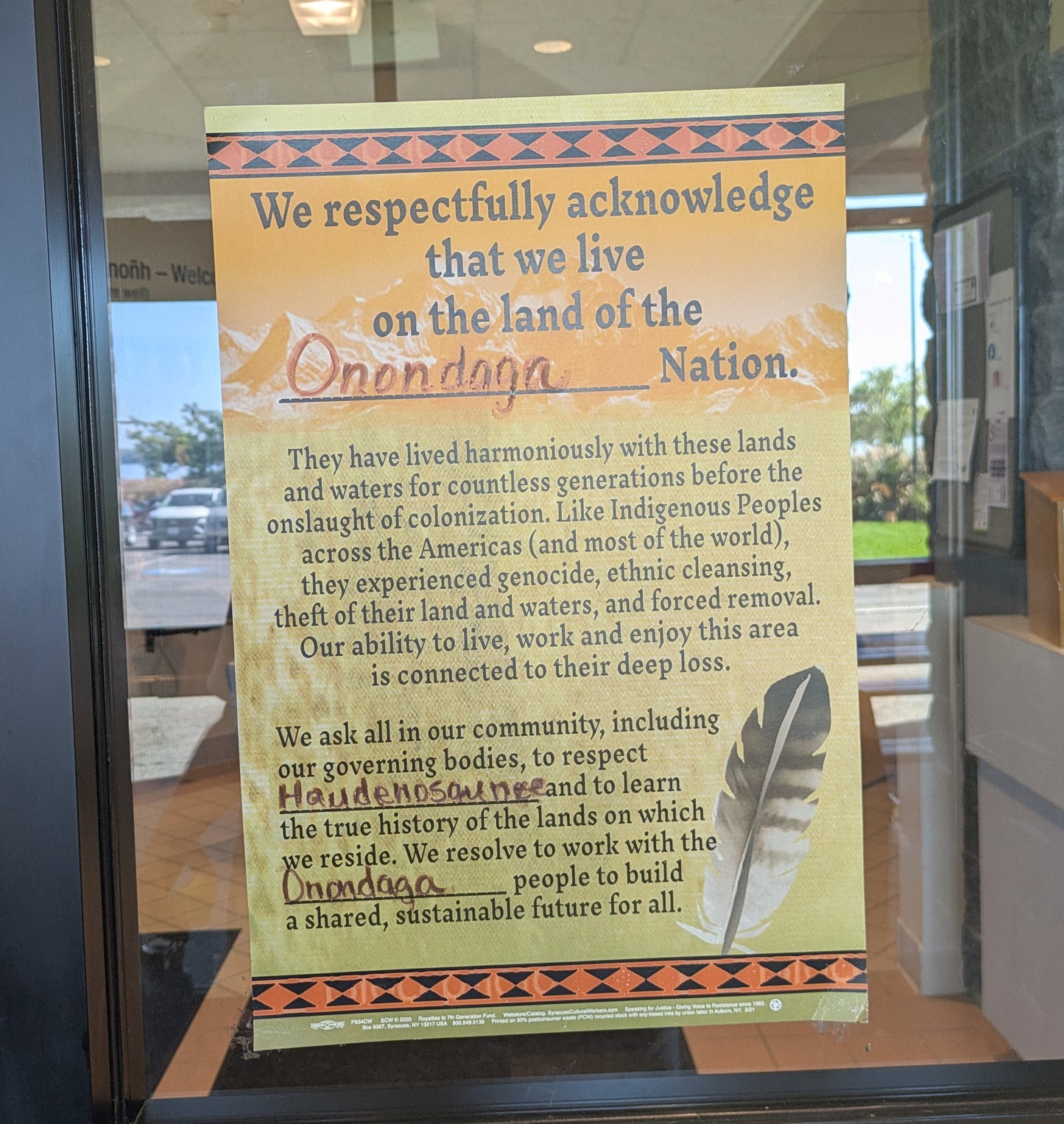 Poster - Indigenous Land Acknowledgement