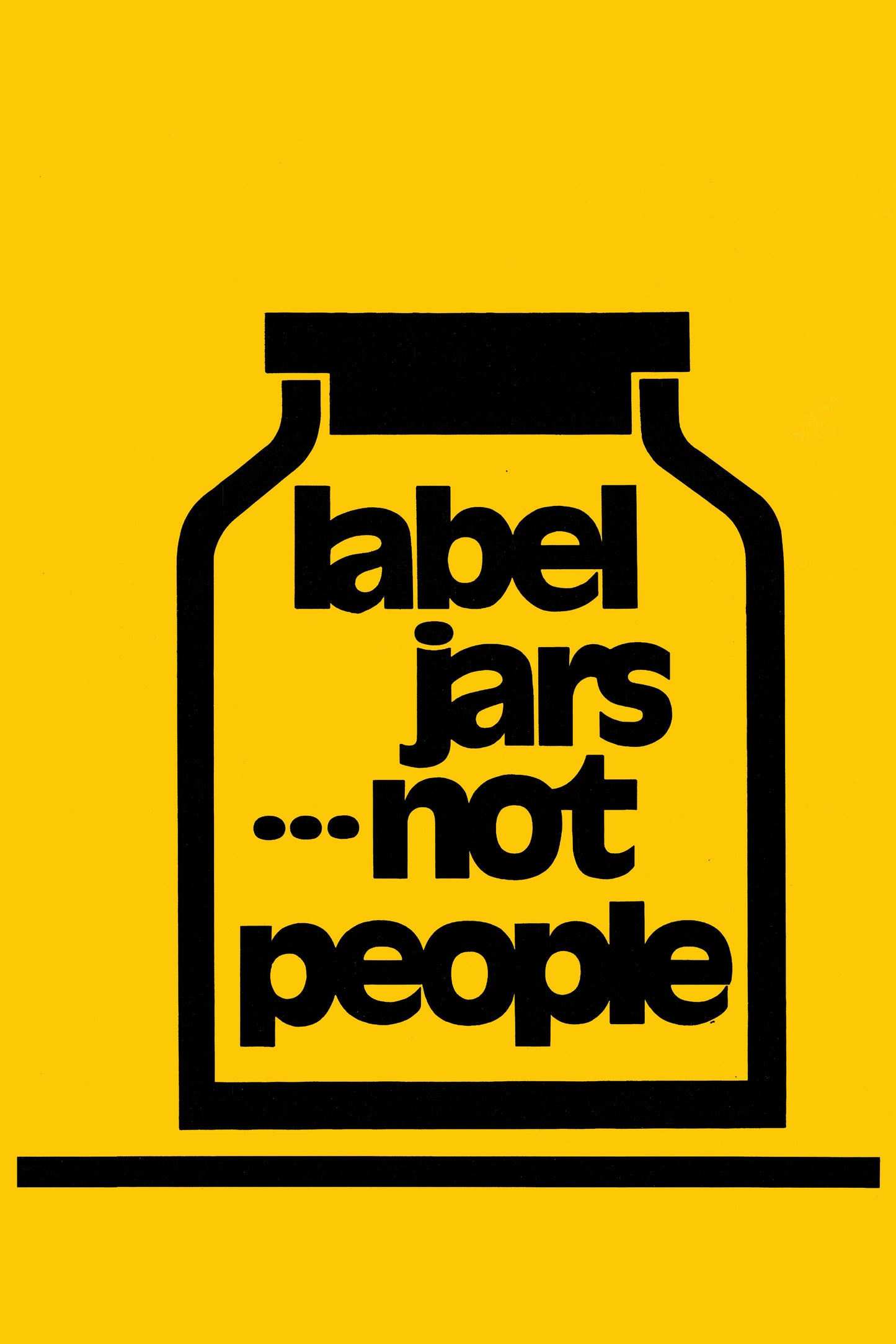 Postcard - Label Jars Not People