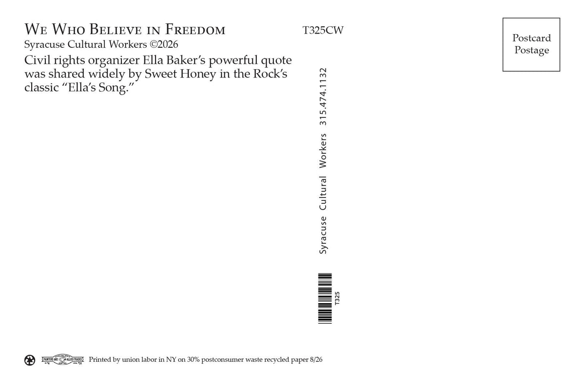 Postcard - We who believe in Freedom
