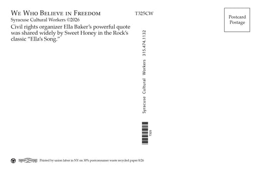 Postcard - We who believe in Freedom