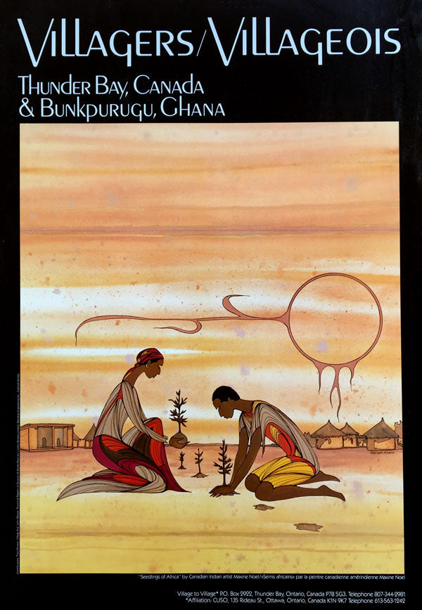 Poster Seedlings of Africa Villagers/Villageois Syracuse Cultural