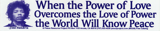 Sticker - When the Power of Love...Jimi Hendrix