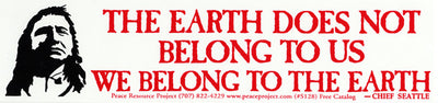 The Earth does not belong to us