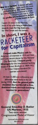 Bookmark - General Smedley Butler - I Was a Racketeer for Capitalism
