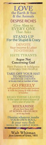 Bookmark - Walt Whitman: What You Shall Do - Individual