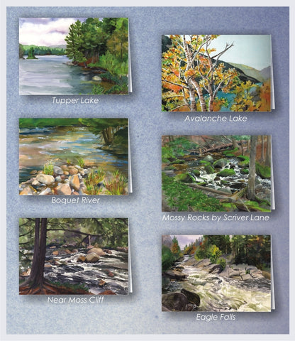 Gift Folio - Adirondack Water by Lucie Wellner - Package of Six