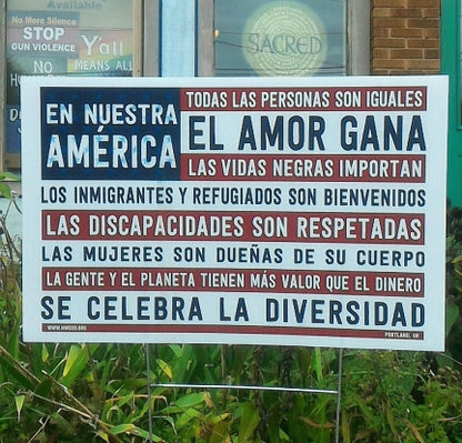 Yard Sign - En Nuestra America