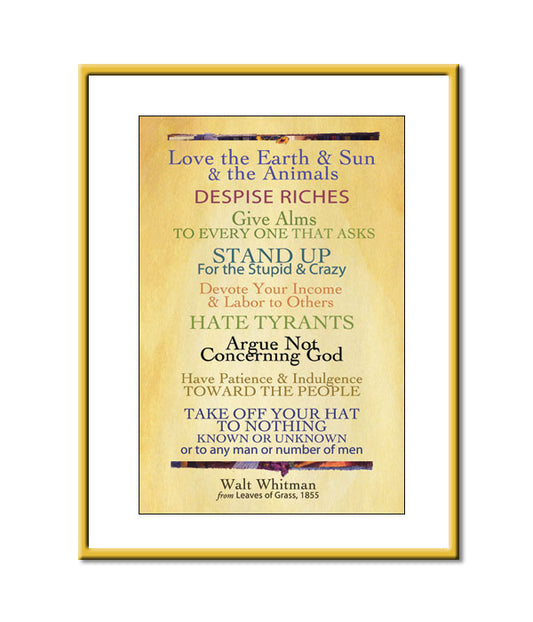 Framed Small Print - Walt Whitman: What You Shall Do