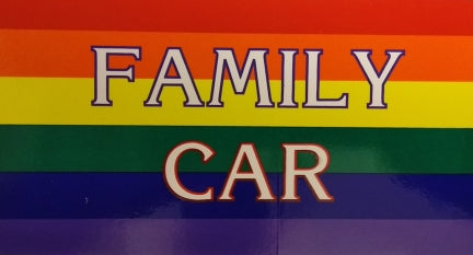 Small Sticker - Family Car - Rainbow Pride