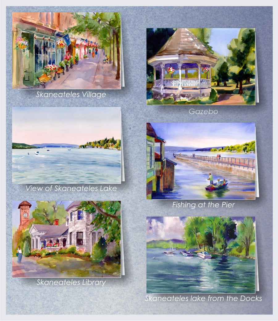Gift Folio - Skaneateles by Lucie Wellner - Package of Six