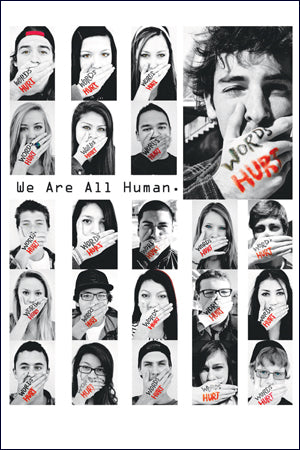 Postcard - Words Hurt - Stop Bullying