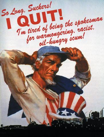 Postcard - I Quit, Uncle Sam