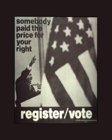 Postcard - Somebody Paid The Price For Your Right To Vote