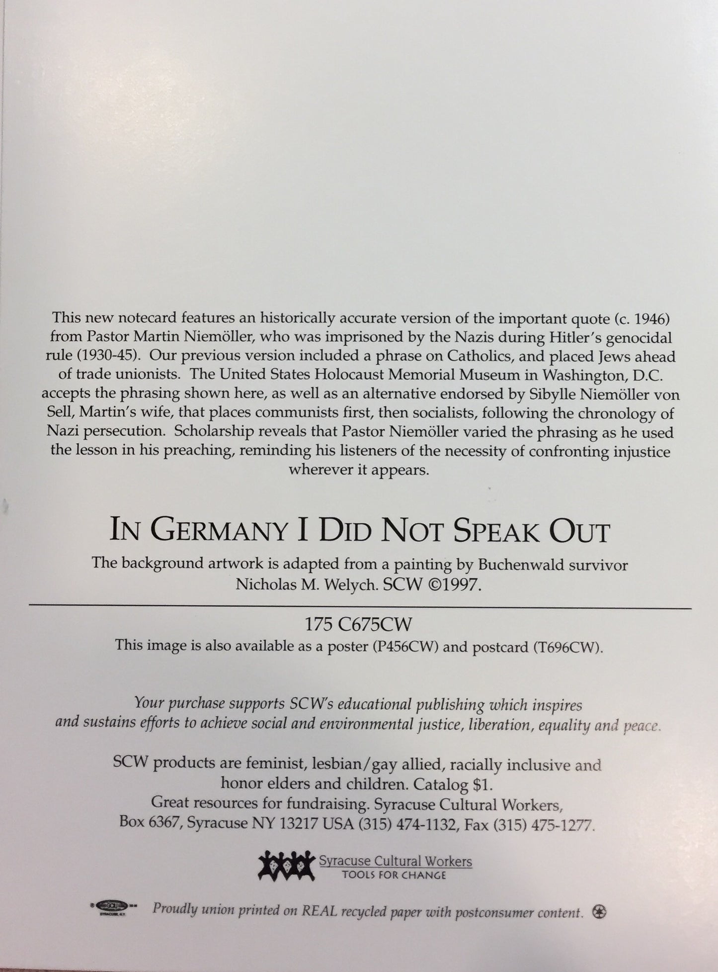 Notecard - In Germany