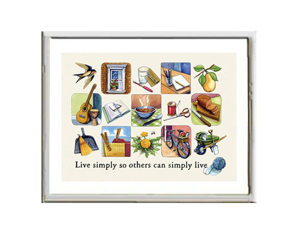 Framed Small Print - Live Simply So Others Can Simply Live
