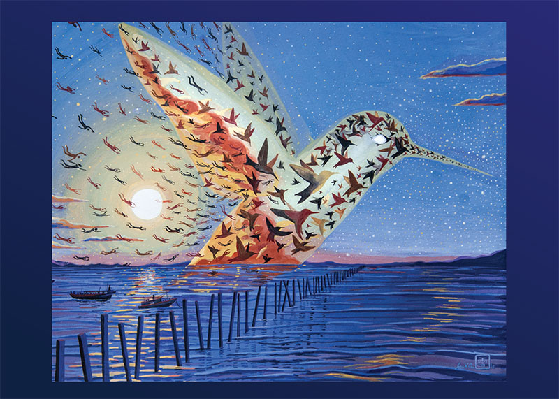 Notecard - Freedom's Hummingbird