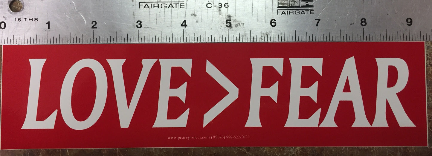 Sticker - Love > Fear