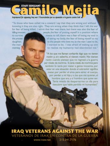 Postcard - Staff Sergeant Camilo Mejia: Imprisoned for Opposing Iraq War